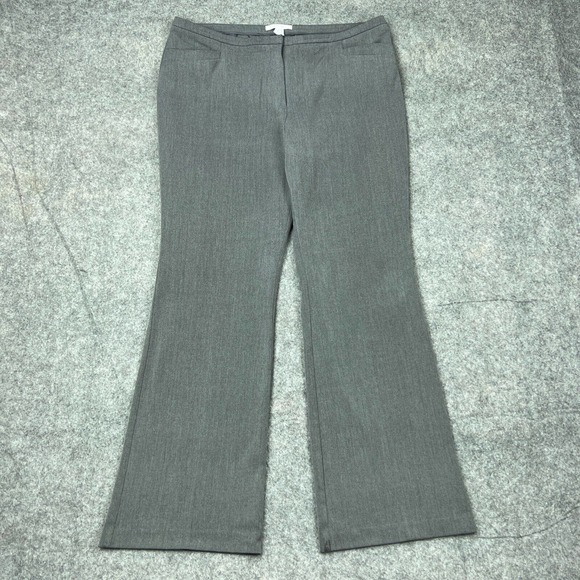 Chico's Pants Womens 14 Gray Flare Boot Cut Trousers Office Ladies Dress Slacks - Picture 1 of 10